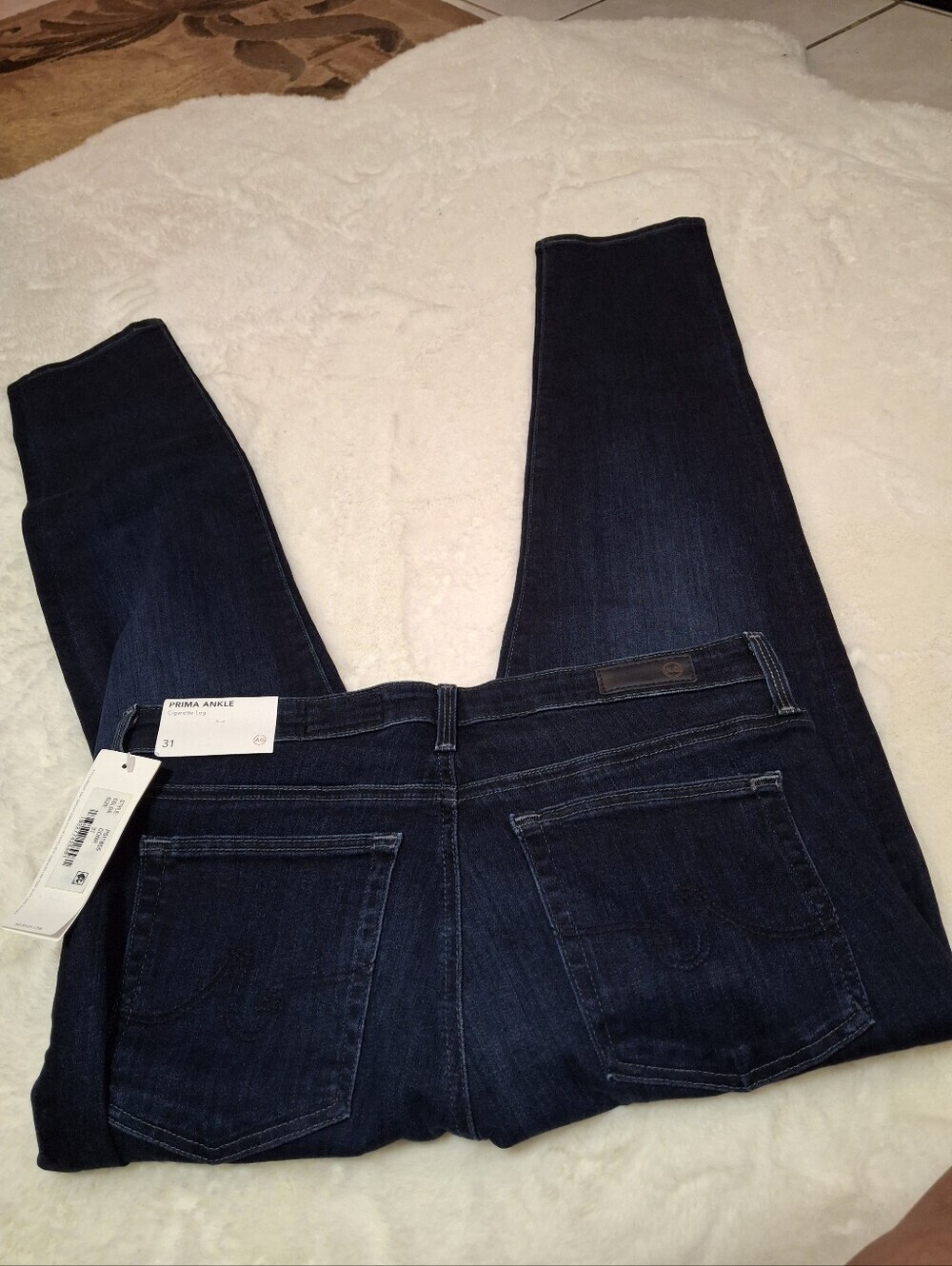 AG Adriano Goldschmied Prima Ankle Cigarette Leg Jeans Dark Wash Size 31 - Picture 7 of 16